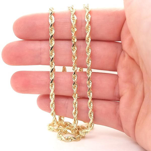 14K Yellow Gold Solid Rope Chain Image 2 Jaymark Jewelers Cold Spring, NY