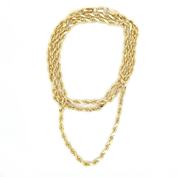 14K Yellow Gold Solid Rope Chain Image 3 Jaymark Jewelers Cold Spring, NY