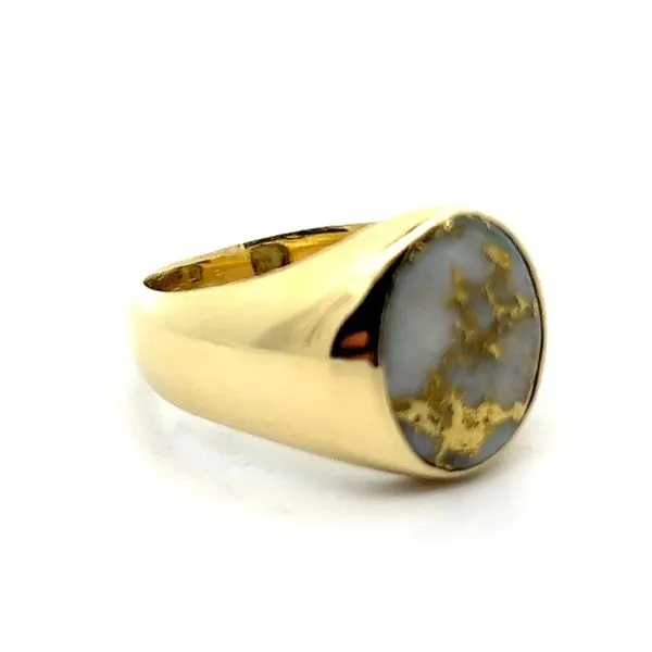 18K Yellow Gold Men's Ring Jaymark Jewelers Cold Spring, NY