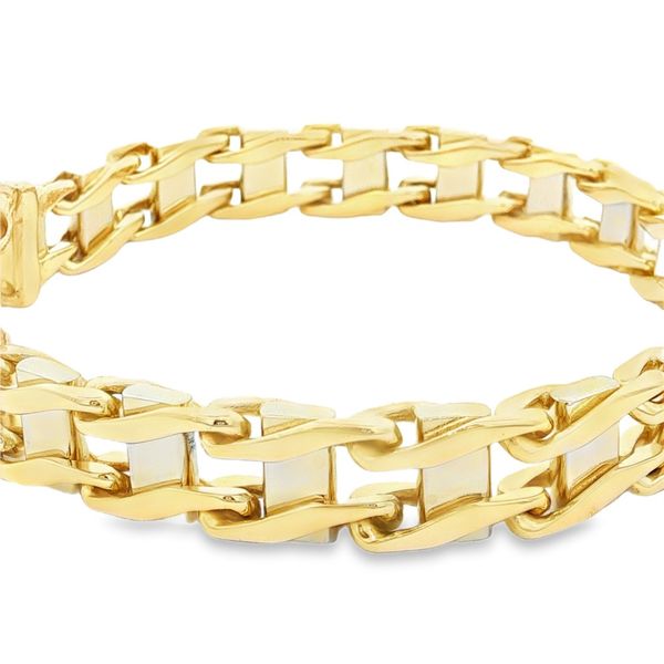 14K Two Tone Men's Bracelet Jaymark Jewelers Cold Spring, NY