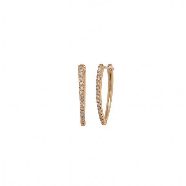 1/4cttw Diamond "V' shaped Huggie Hoop Earrings Jayson Jewelers Cape Girardeau, MO