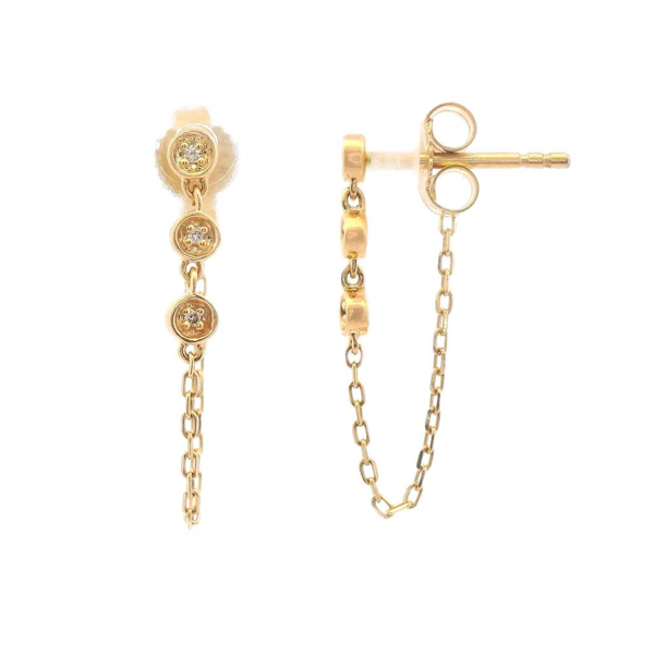 .02cttw Diamond Drop Chain Earrings Jayson Jewelers Cape Girardeau, MO