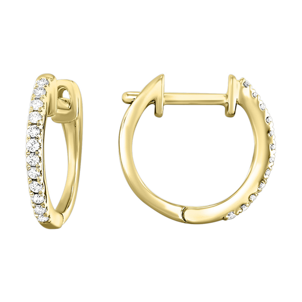 1/10cttw Diamond Mini Huggie Hoop Earrings Jayson Jewelers Cape Girardeau, MO