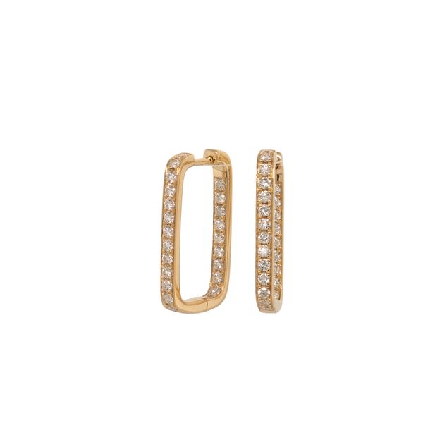 Diamond Hinge Style Inside Out Hoop Earrings Jayson Jewelers Cape Girardeau, MO