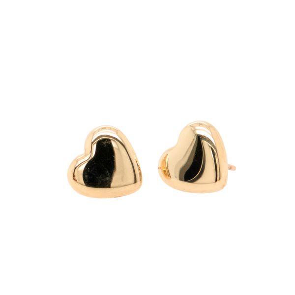 Puffy Heart Gold Earrings Jayson Jewelers Cape Girardeau, MO