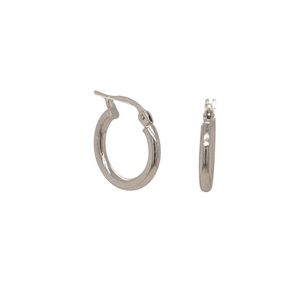 14KT White Gold, Medium size Hoop Earrings Jayson Jewelers Cape Girardeau, MO