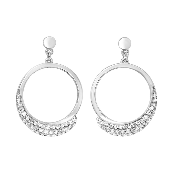 Silver Dangle Circle Earrings Jayson Jewelers Cape Girardeau, MO