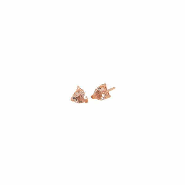 Silver Heart Shaped Morganite Gemstone Earrings Jayson Jewelers Cape Girardeau, MO