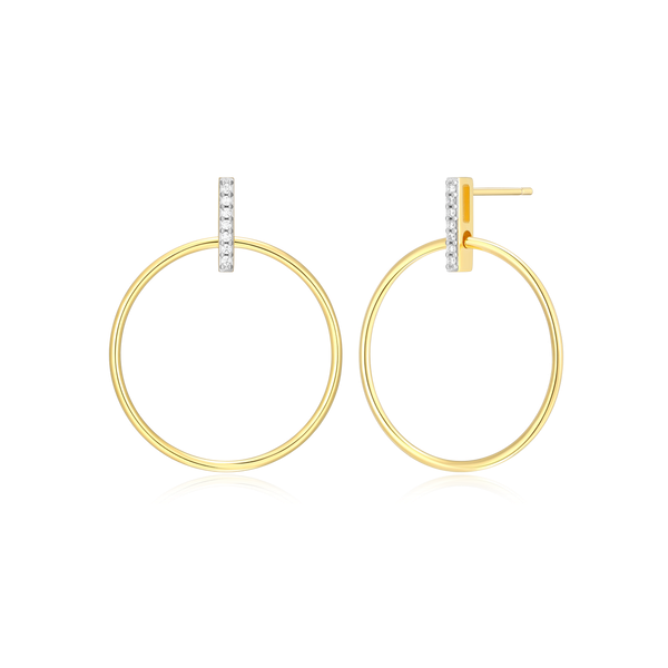 Silver Lab Grown Diamond Gold Plated Door Knocker Earrings Jayson Jewelers Cape Girardeau, MO