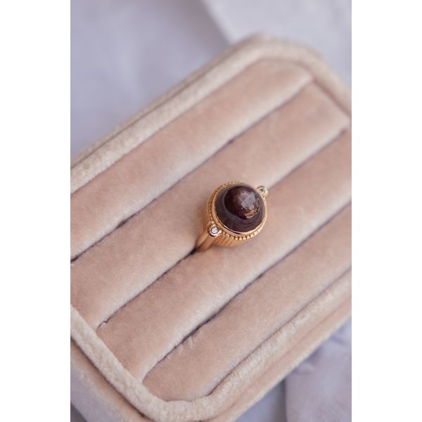 Estate One of a Kind Cabochon cut, "Cat's Eye" Ruby Ring Image 2 Jayson Jewelers Cape Girardeau, MO