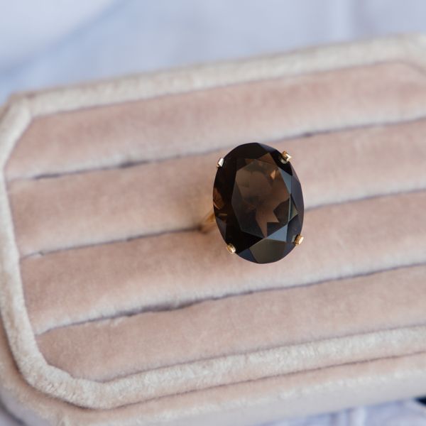 Estate Smokey Quartz Ring Image 2 Jayson Jewelers Cape Girardeau, MO