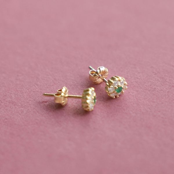 Estate Emerald Earrings Image 2 Jayson Jewelers Cape Girardeau, MO
