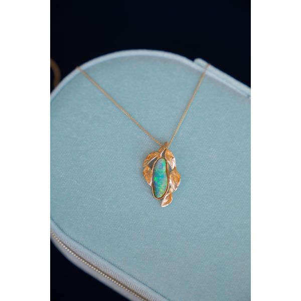 Estate Custom Boulder Opal Pendant Image 2 Jayson Jewelers Cape Girardeau, MO