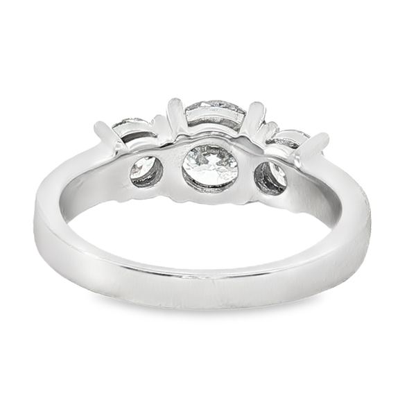 Ladies White Gold 14 Karat Anniversary Ring With 3 Diamonds, 1.02ct Center Stone and .51ct each Side Stone, All are I1 in clarity and I in color. The total weight of this ring is 2.04ct tw Image 4 Jeff Dennis Jewelers Gardendale, AL