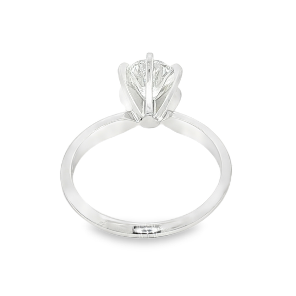 14kt white gold 1.51ct tw Round Diamond Engagement Ring. G in color and I1 in clarity.  GIA# 6462813421 Image 3 Jeff Dennis Jewelers Gardendale, AL