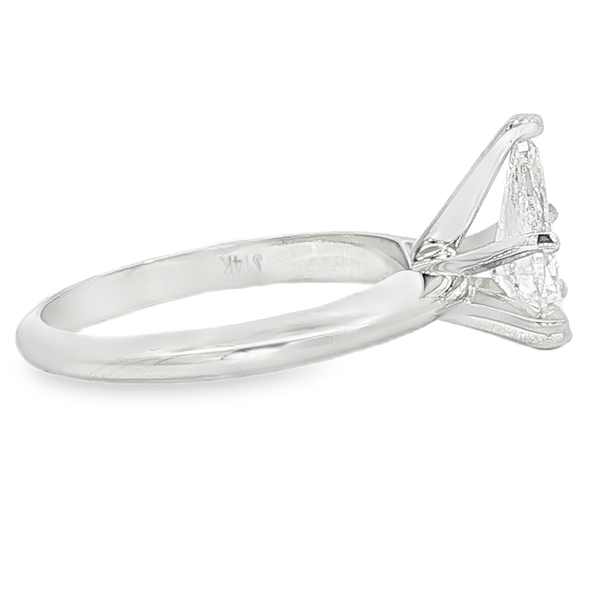 14kt White Gold 1.02ct Pear Shaped Diamond Engagement Ring I1 H Image 2 Jeff Dennis Jewelers Gardendale, AL