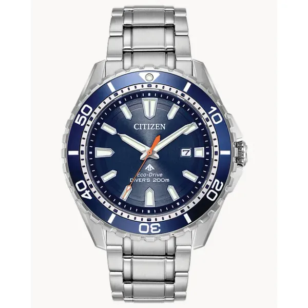 MENS ECO DRIVE 200M STAINLESS BLUE DIAL DIVERS WATCH Jeff Dennis Jewelers Gardendale, AL