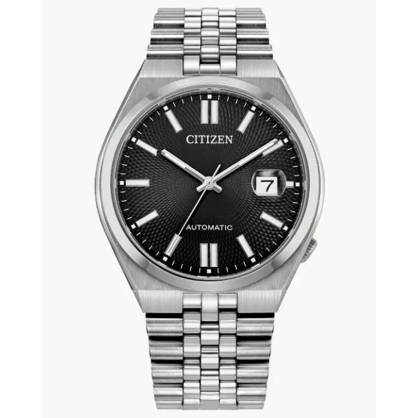 MEN AUTOMATIC WR50 STAINLESS BLACK DIAL WATCH Jeff Dennis Jewelers Gardendale, AL