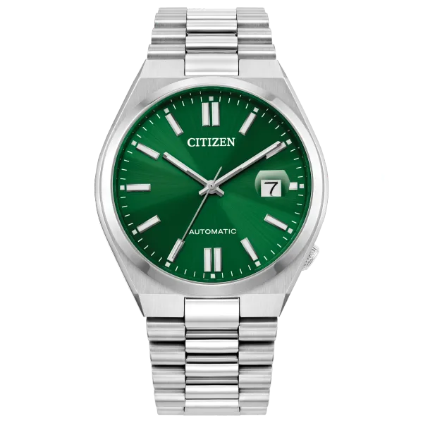 Mens Automatic Green Face Stainless Bracelet Watch Jeff Dennis Jewelers Gardendale, AL