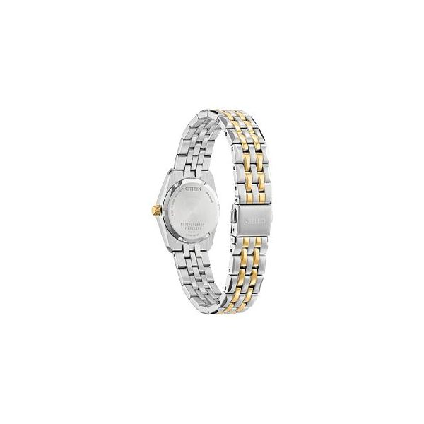 Ladies Stainless Steel Bracelet ECO-Drive Watch with White Face Image 2 Jeff Dennis Jewelers Gardendale, AL