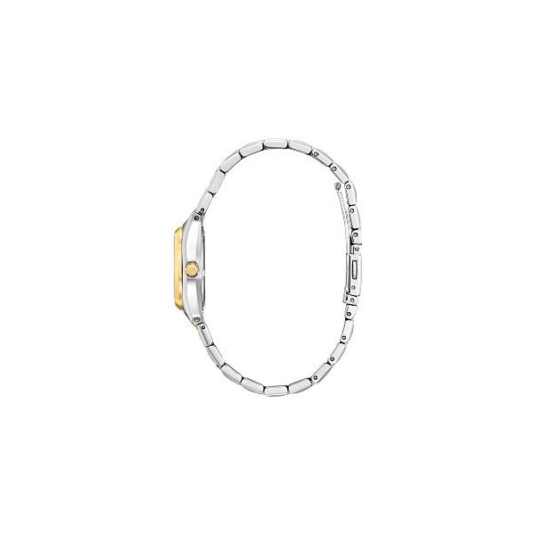 Ladies Stainless Steel Bracelet ECO-Drive Watch with White Face Image 3 Jeff Dennis Jewelers Gardendale, AL