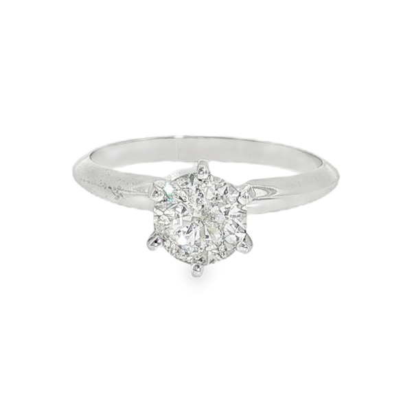 14K White Gold Solitaire Ring Jeff Dennis Jewelers Gardendale, AL
