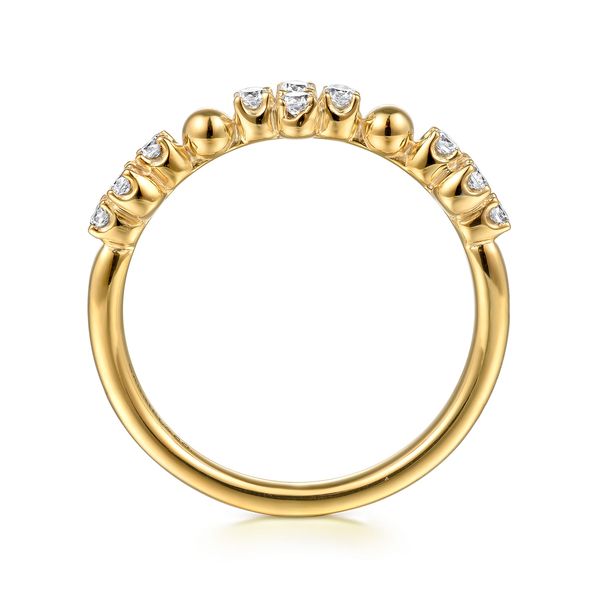 Stackable Ring 14K Yellow Gold Diamond Clover 0.25ct Bujukan Image 2 Jeff Dennis Jewelers Gardendale, AL