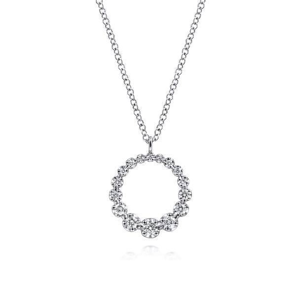 14K White Gold .25ct tw Diamond Pendant Necklace Jeff Dennis Jewelers Gardendale, AL