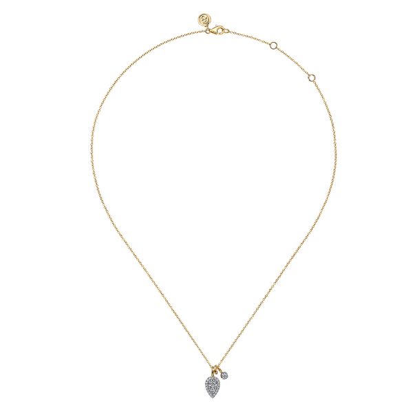 14K White and Yellow Gold .30ct tw Diamond Necklace Image 2 Jeff Dennis Jewelers Gardendale, AL