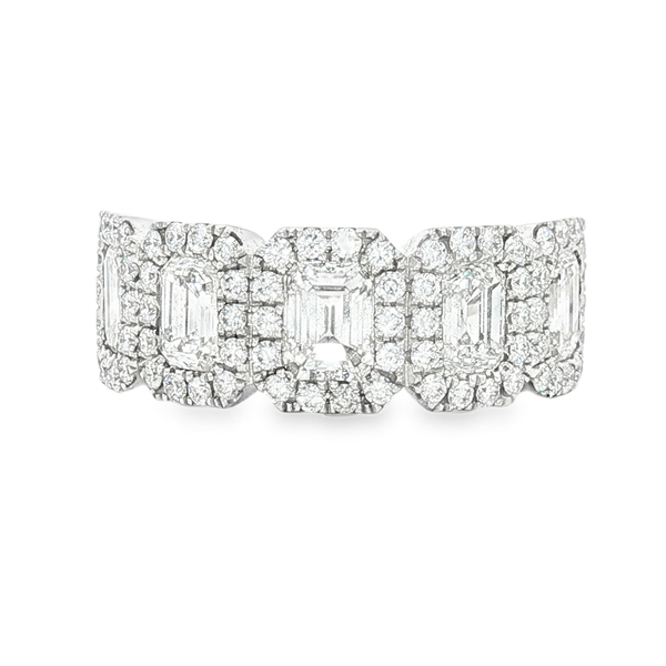 14KT White Gold 3.07ct tw Diamond Anniversary Ring Jeff Dennis Jewelers Gardendale, AL