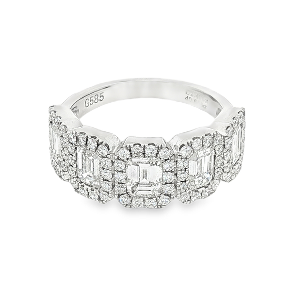14KT White Gold 3.07ct tw Diamond Anniversary Ring Image 4 Jeff Dennis Jewelers Gardendale, AL