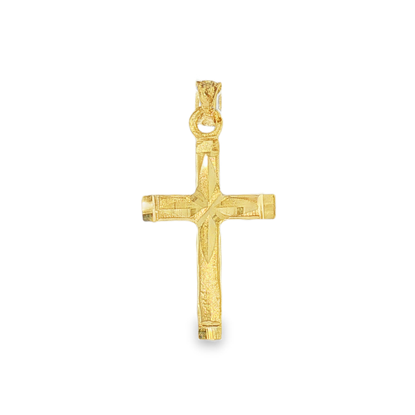 10 Karat Yellow Gold Textured Cross Jeff Dennis Jewelers Gardendale, AL