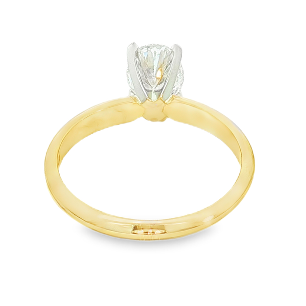 14K Yellow Gold 1.01ct Oval Diamond Engagement Ring  that is I1 in Clarity and H in Color Image 3 Jeff Dennis Jewelers Gardendale, AL