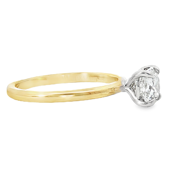 Ladies Yellow & White 14 Karat Engagement Ring With 1.03ct Flanders Cut Diamond  Si1 in clarity and G in color Image 2 Jeff Dennis Jewelers Gardendale, AL