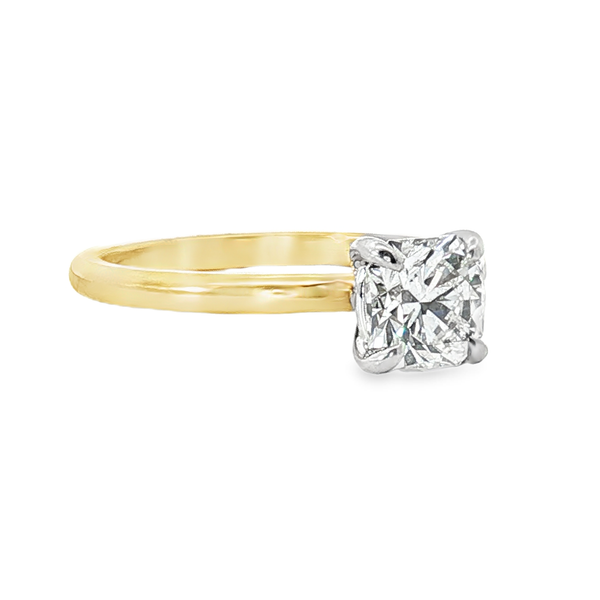 Ladies Yellow & White 14 Karat Engagement Ring With 1.03ct Flanders Cut Diamond  Si1 in clarity and G in color Image 3 Jeff Dennis Jewelers Gardendale, AL