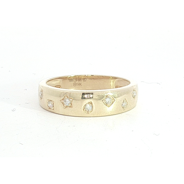 Ladies Yellow 14 Karat Fashion Ring With  0.10ct tw Round Diamonds, I in color and SI2 in clarity Jeff Dennis Jewelers Gardendale, AL