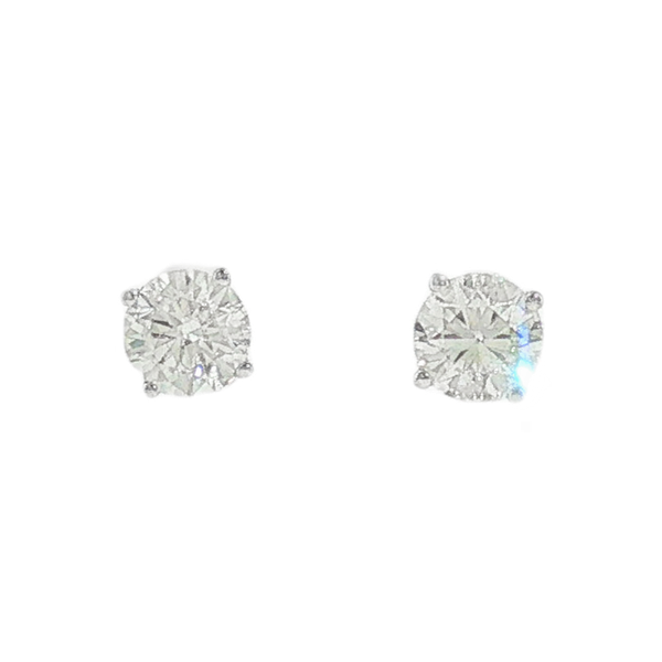 14K White Gold .48cttw Diamond Stud Earrings that are SI2 in Clarity and I-J in Color. Jeff Dennis Jewelers Gardendale, AL