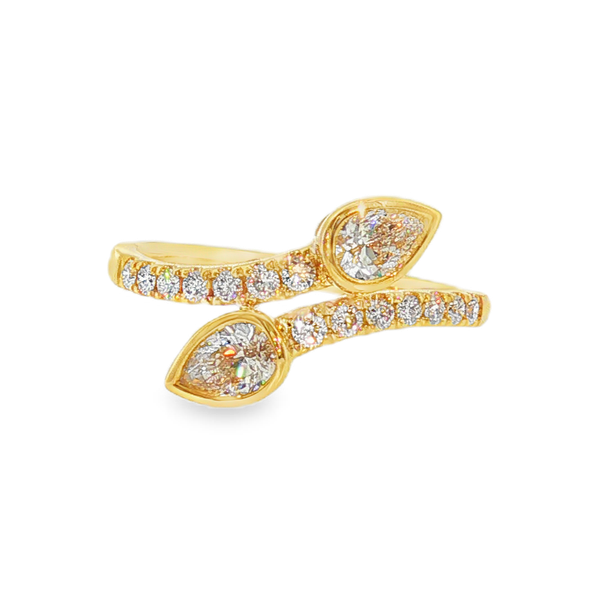 14KY Diamond Fashion Ring with .61ct tw Pear Shaped Diamonds and .25ct tw Round Diamonds. total weight .86 Jeff Dennis Jewelers Gardendale, AL