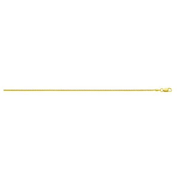 10K Yellow Gold 1.0mm Diamond Cut Round Wheat Chain 18 inch Jeff Dennis Jewelers Gardendale, AL
