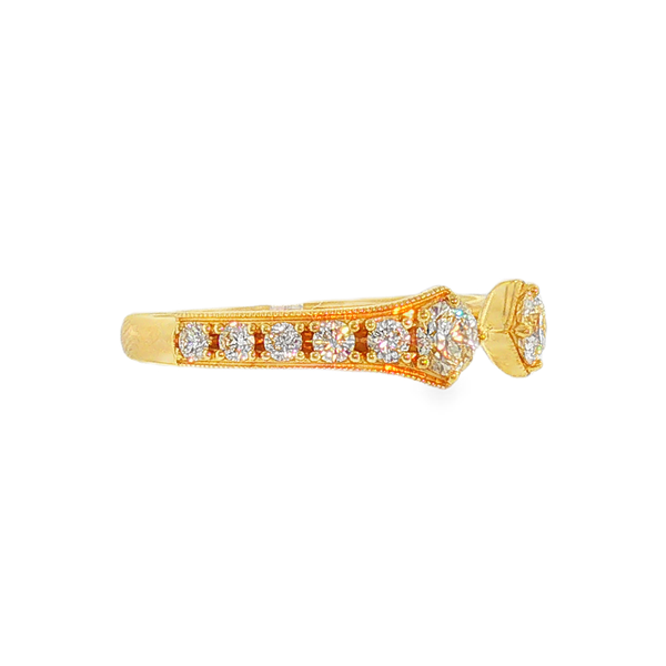 14K Yellow Gold .66cttw Round Diamond Split Fashion Ring Image 2 Jeff Dennis Jewelers Gardendale, AL
