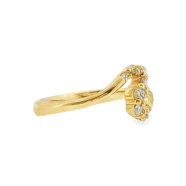 14K Yellow Gold .29cttw Diamond Free Form Fashion Ring. Image 2 Jeff Dennis Jewelers Gardendale, AL