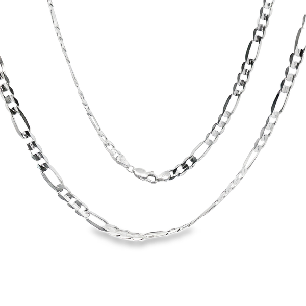 14kt WG 24 Inch Figaro Chain Jeff Dennis Jewelers Gardendale, AL
