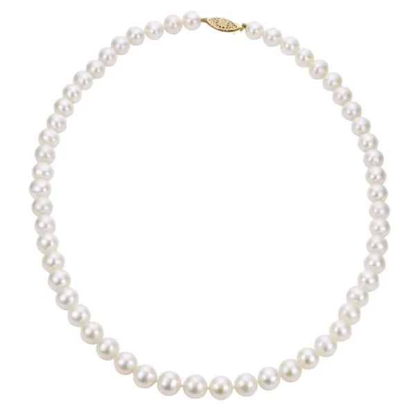 14kt  YG 6-7mm AAA Quality Freshwater Pearl Necklace 18 Inch Jeff Dennis Jewelers Gardendale, AL
