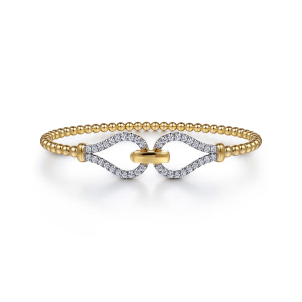 14k Yellow Gold Diamond Bangle Bujukan Collection that is .75ct tw in Diamonds that are G/H in Color and SI in Clarity. Bangle Size is 7.25. Serial No. S2200781 Jeff Dennis Jewelers Gardendale, AL