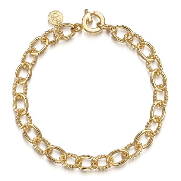 Yellow 14 Karat Link Bracelet Jeff Dennis Jewelers Gardendale, AL