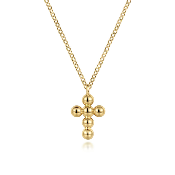 Yellow 14 Karat Bujukan Cross Pendant Length 17.5 Jeff Dennis Jewelers Gardendale, AL