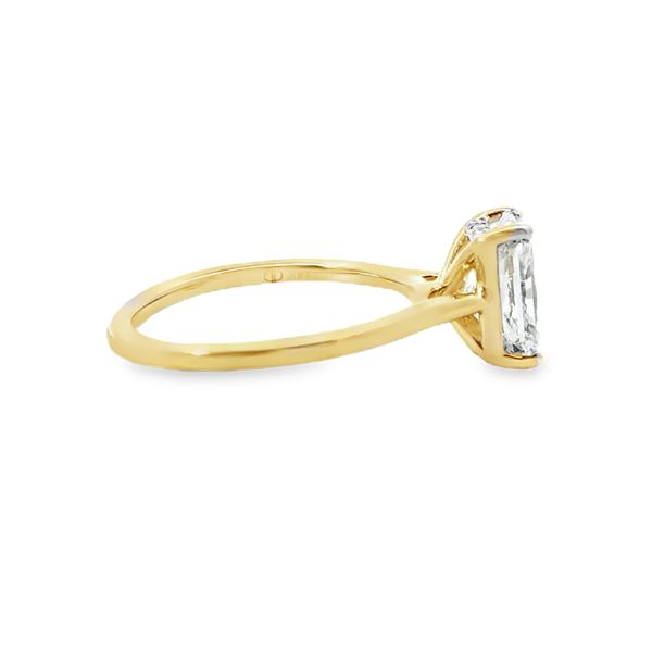 Ladies Yellow 14 Karat Lab Grown Engagement Ring With 2.07ct Radiant F in color and Vs2 in clarity Diamond And Hidden Halo with 0.05ct tw Round Diamonds Image 2 Jeff Dennis Jewelers Gardendale, AL