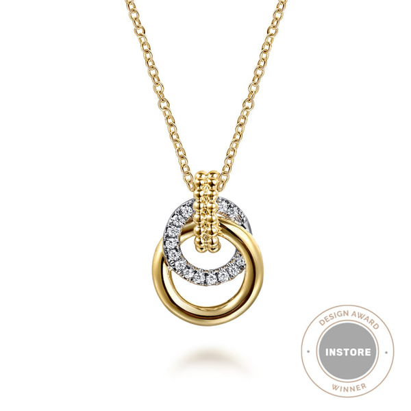 Ladies Yellow & White 14 Karat Bujukan Pendant With  0.24ct tw Round Diamonds. Serial No: S2245016 Jeff Dennis Jewelers Gardendale, AL