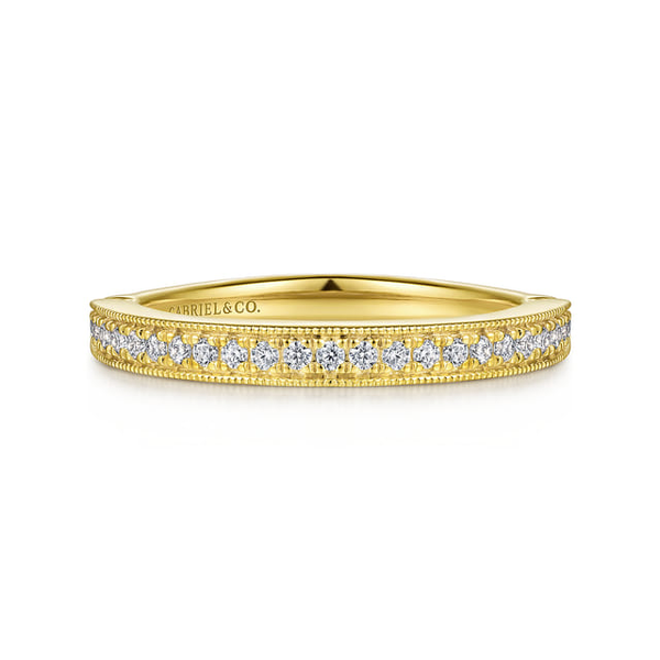 Ladies Yellow 14 Karat Anniversary Ring With  0.19ct tw Round G/H in color and Si2 in clarity Diamonds Jeff Dennis Jewelers Gardendale, AL