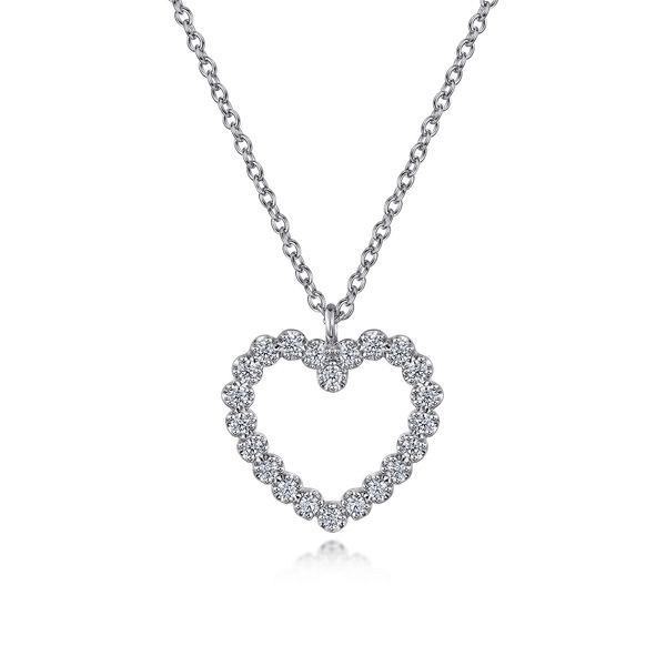 14K White Gold .28ct tw SI1 in clarity and G/H Diamond Heart Pendant Necklace. Serial No. S1576405 Jeff Dennis Jewelers Gardendale, AL
